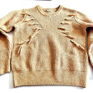 Mayoral Girls Mustard Yellow Fringed Sweater size 12